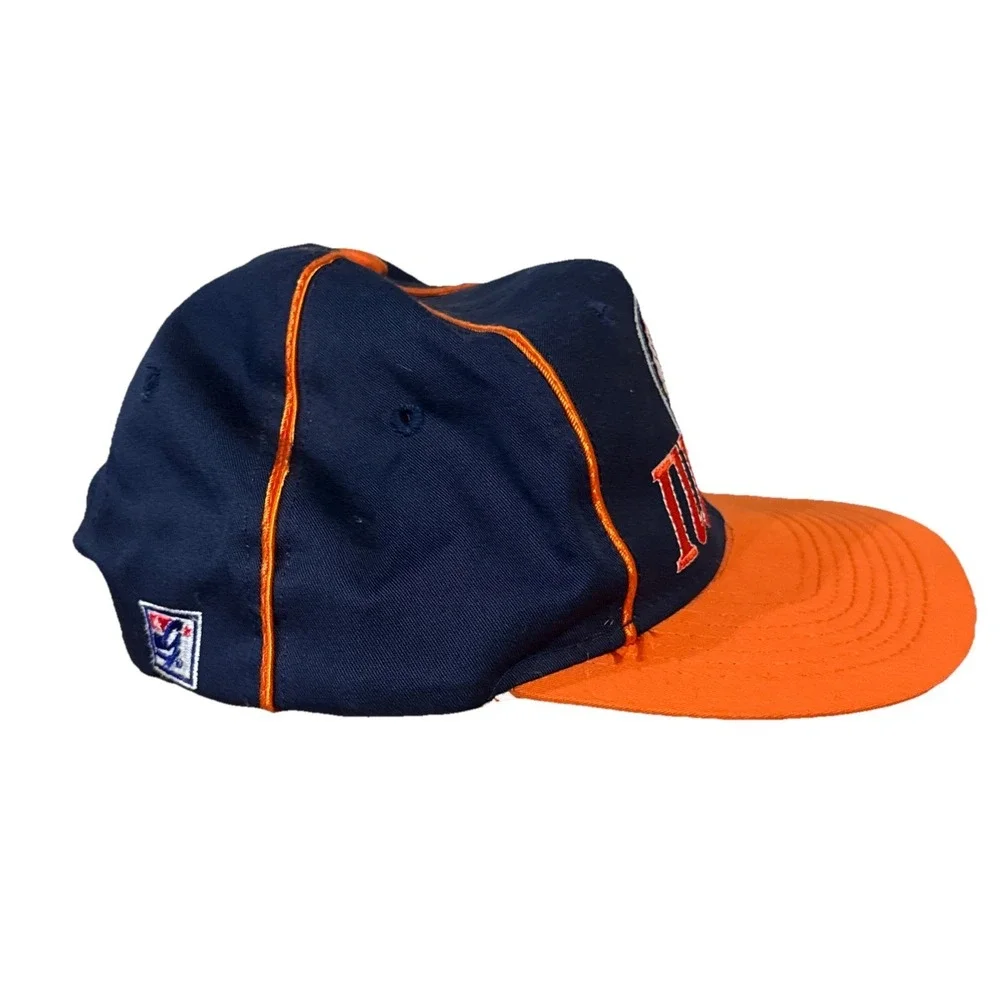 Vintage University Illinois Indian Chief Illiniwek Striped Snapback Hat The Game